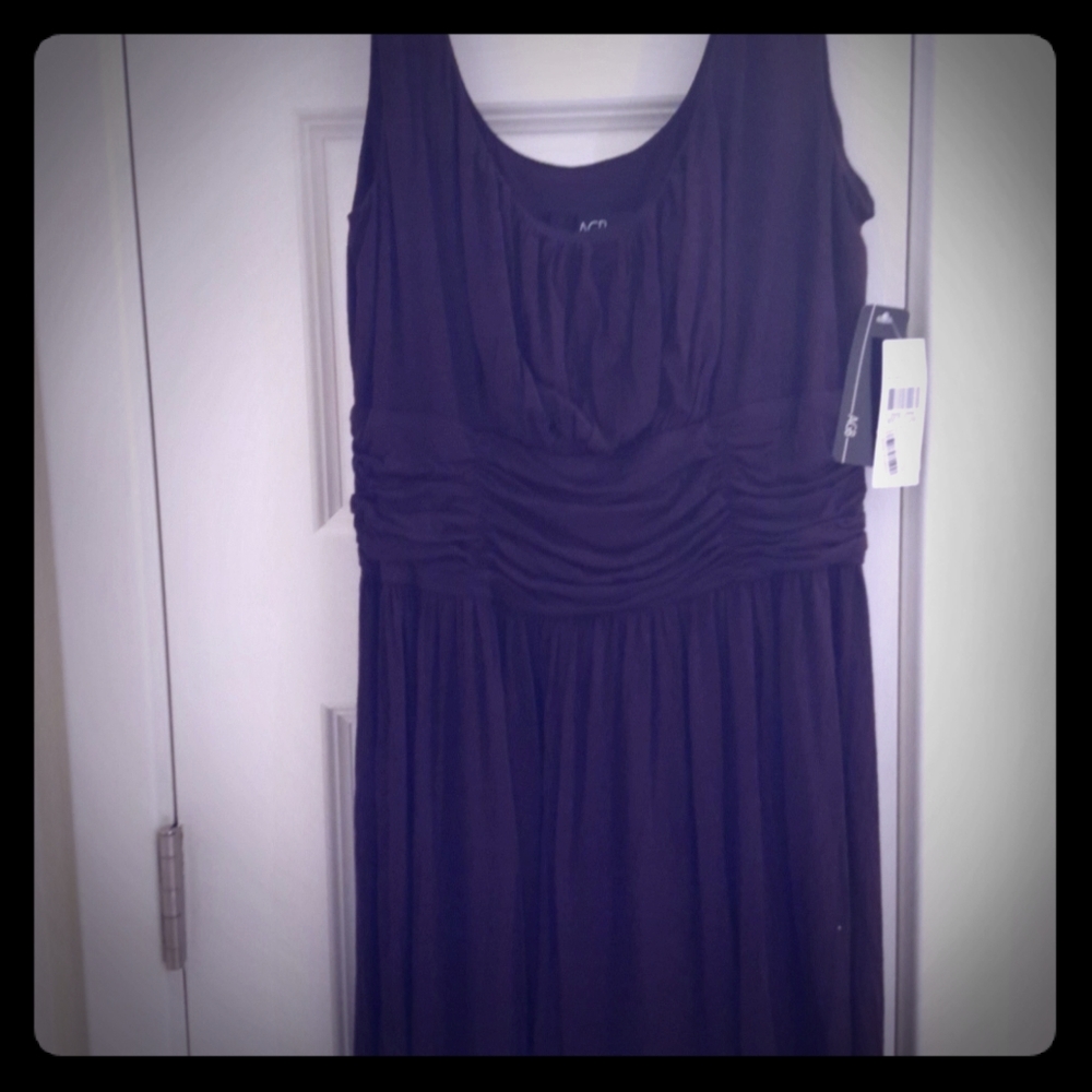 Brown ruched casual dress